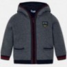 Teplý svetr s kapucí na podšívce pro chlapce Mayoral 4323-10 Steel