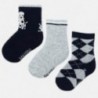 Sada 3 ponožek pro chlapce Mayoral 10634-18 granát