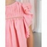 Společenské šaty s volánkami pro dívku Abel & Lula 5017-6 růžová