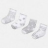 Mayoral 9006-49 Sada 4 párů dětských ponožek šedá