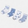 Mayoral 9006-51 Sada 4 párů chlapeckých ponožek modrý