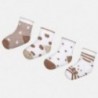 Mayoral 9006-50 Sada 4 párů dětských ponožek hnědý