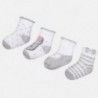 Mayoral 9078-96 Sada 4 párů dívčích ponožek šedá