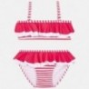 Mayoral 3711-45 Bikini s pruhy pro dívky růžový
