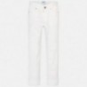 Mayoral 6504-60 Dlouhé kalhoty s tryskami dívčí bílá