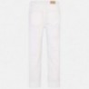Mayoral 6504-60 Dlouhé kalhoty s tryskami dívčí bílá