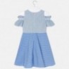 Mayoral 6936-2 Šaty s holými rameny pro dívku modrou