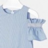 Mayoral 6936-2 Šaty s holými rameny pro dívku modrou