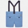 Mayoral 1244-13 Chlapecké šortky bermudy s podvazky modrý