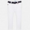 Mayoral 3516-58 Kalhoty s páskem pro chlapce bílá