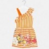 Mayoral 6948-78 Dívčí pruhované šaty oranžový