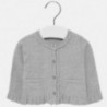 Pletený svetr s volánkami pro dívku Mayoral 2315-34 stříbro