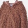 kabát kožešina s kapucí holčičí Mayoral 7416-30 fialová