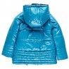 Oboustranná parka bunda na zimu pro dívku Boboli 458164-9138-S tyrkysová