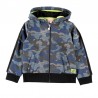 Bawełniana kurtka z kapturem moro dla chłopca Boboli 518206-9169-S granat
