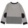 Rozpinany sweter z łatami elegancki dla chłopca Boboli 718242-8105 szary
