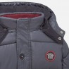 Bunda na zimu s odnímatelnou kapucí pro chlapce Mayoral 7442-18 Ocel