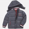 Bunda na zimu s odnímatelnou kapucí pro chlapce Mayoral 7442-18 Ocel