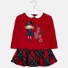Sukienka bawełniana spódnica w kratkę dla dziewczynki Mayoral 4939-41 Czerwony
