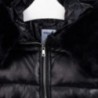 Zimní bunda s lesklou kapucí dívky Mayoral 7425-69 černá