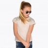 Mayoral 6008-10 Dívčí tričko krémová barva