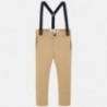 Elegantní kalhoty s podvazky kluci Mayoral 4522-25 béžová