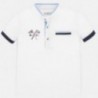 Polo tričko na stojatém límci pro chlapce Mayoral 1144-16 bílá