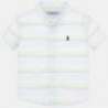 Pruhované tričko na stojatém límci pro chlapce Mayoral 1161-81 apple