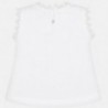 Tričko s výšivkou pro dívku Mayoral 3003-94 bílá