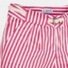 Dívčí pruhované krátké kalhoty Mayoral 3283-24 červené