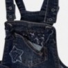 Krátké montérky džíny pro dívku Mayoral 3632-5 granát