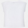 Tričko s krátkým rukávem pro dívky Mayoral 6002-77 Bílo-růžová