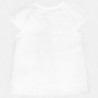 Tričko s krátkým rukávem pro dívky Mayoral 6007-18 smetanový