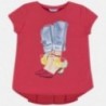 Tričko s asymetrickým spodkem pro dívky Mayoral 6021-83 červená