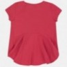 Tričko s asymetrickým spodkem pro dívky Mayoral 6021-83 červená