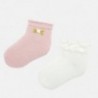 Sada 2 párů ponožek pro dívky Mayoral 10738-75 růžová