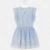 Šaty s výšivkou pro dívku Mayoral 6977-42 modrý