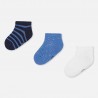 Sada 3 párů ponožek žakárového chlapce Mayoral 10734-49 Lavender