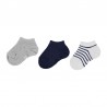 Sada 3 párů žakárových ponožek chlapce Mayoral 10734-51 šedá