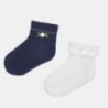 Sada 2 párů dívčích ponožek Mayoral 10738-79 granát