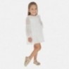 Elegantní šaty pro dívky Mayoral 3914-20 bílá