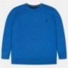Bavlněný svetr hladký pro chlapce Mayoral 354-43 modrý