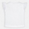 Bavlněné tričko pro dívku Mayoral 3002-53 bílá