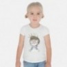 Bavlněné tričko pro dívku Mayoral 3008-46 krém