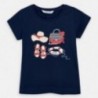 Bavlněné tričko pro dívky Mayoral 3017-33 granát