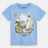 Bavlněné tričko s potiskem pro chlapce Mayoral 3050-95 modrý
