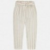 Pruhované kalhoty pro dívky Mayoral 3540-24 béžový