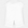 Tričko s krátkým rukávem pro dívky Mayoral 6011-34 bílá-granát