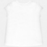Tričko s krátkým rukávem pro dívky Mayoral 6017-65 smetanový