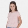Tričko s krátkým rukávem pro dívky Mayoral 6019-38 růžový